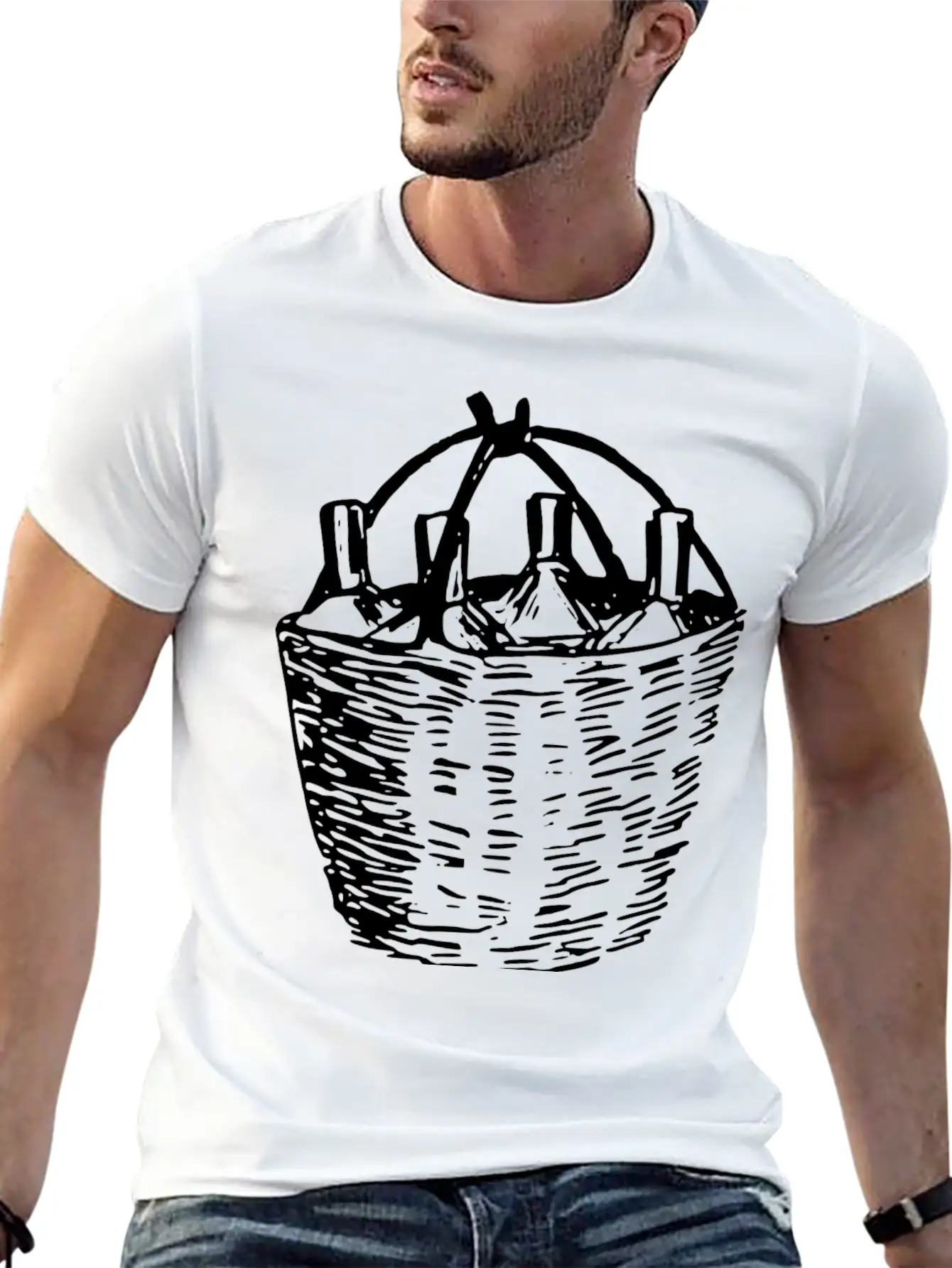 Wein Wine Flasche Glas Bottle Barrels Glasses23 Unisex Casual T-Shirt – Clean Design For Daily Comfort