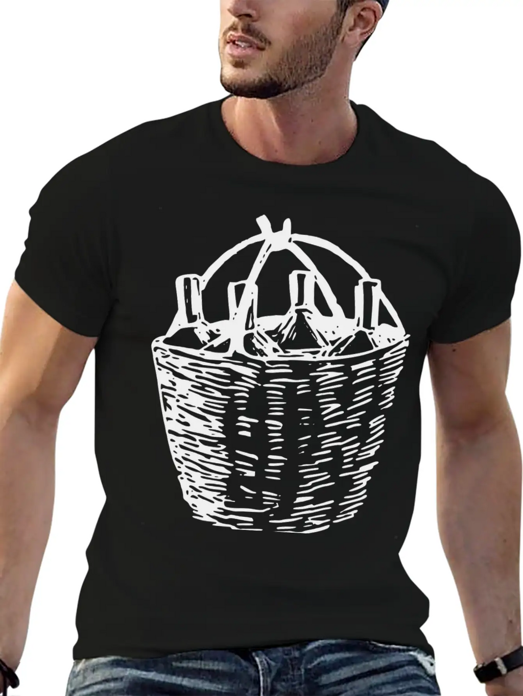 Wein Wine Flasche Glas Bottle Barrels Glasses23 Unisex Casual T-Shirt – Clean Design For Daily Comfort
