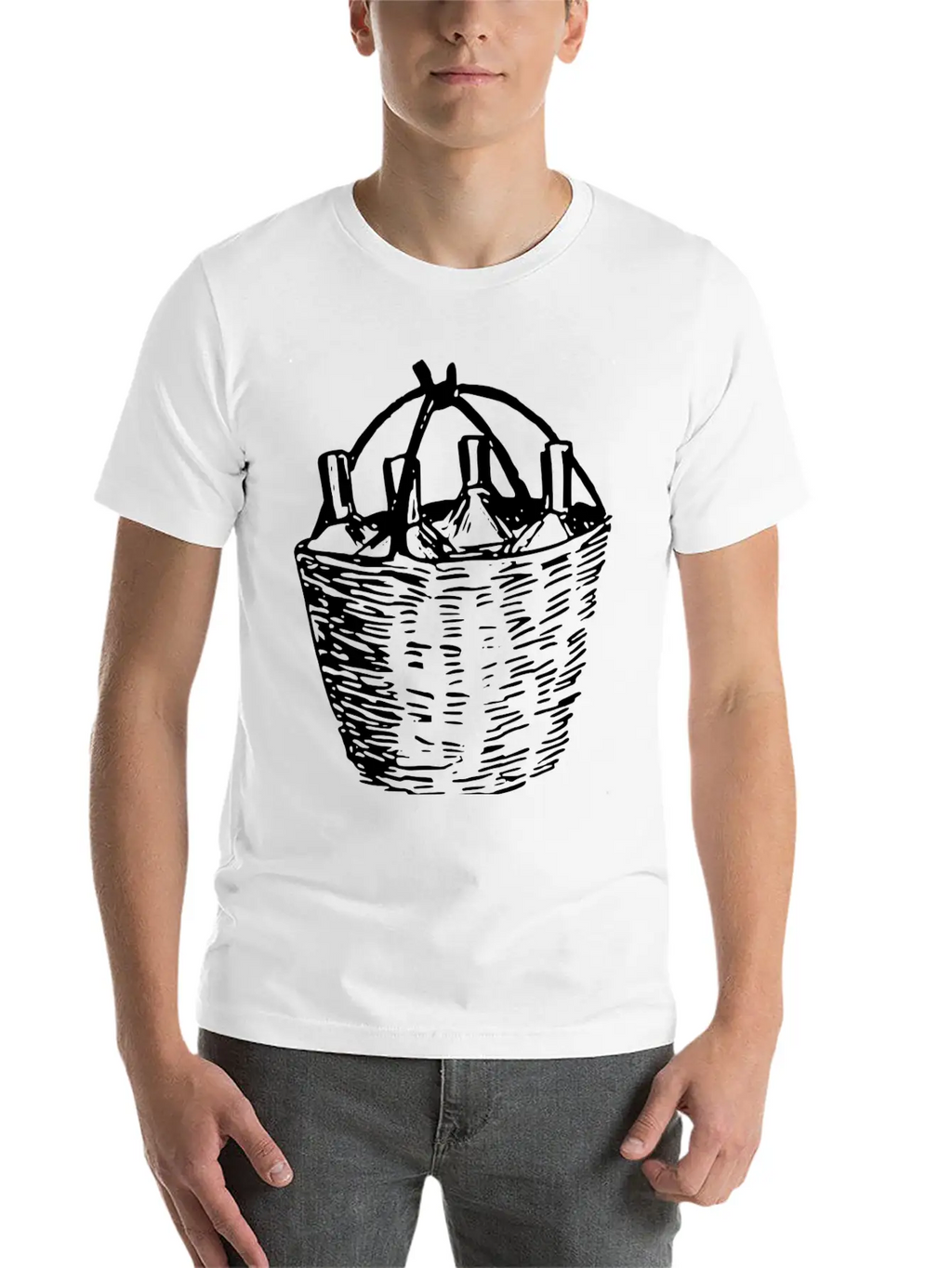 Wein Wine Flasche Glas Bottle Barrels Glasses23 Unisex Casual T-Shirt – Clean Design For Daily Comfort