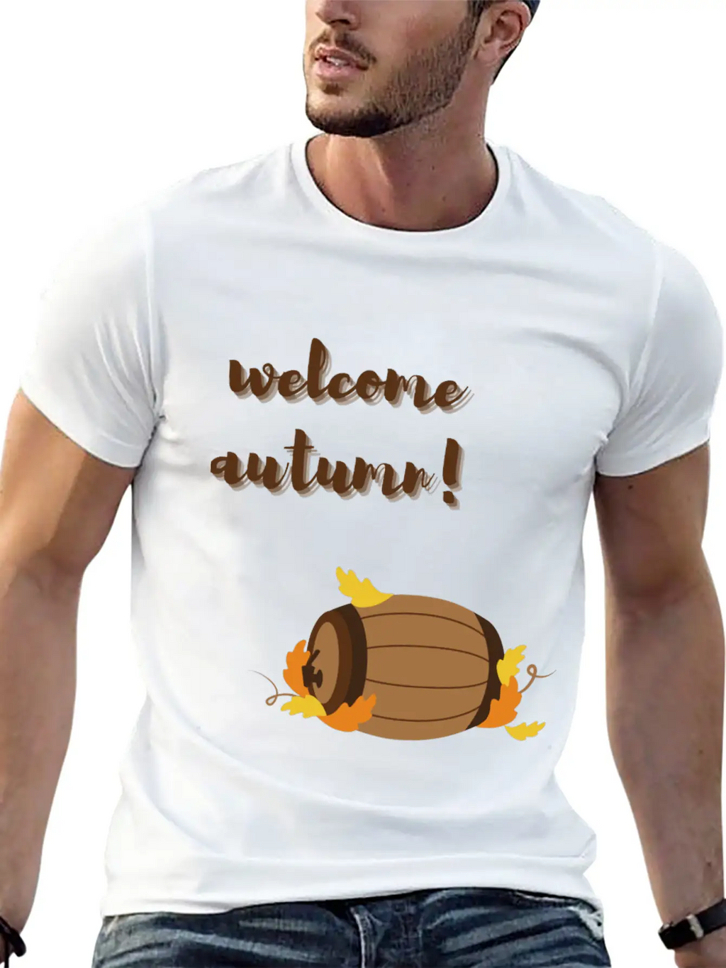 Welcome Autumn Breathable Graphic T-Shirt – Perfect For Casual Days