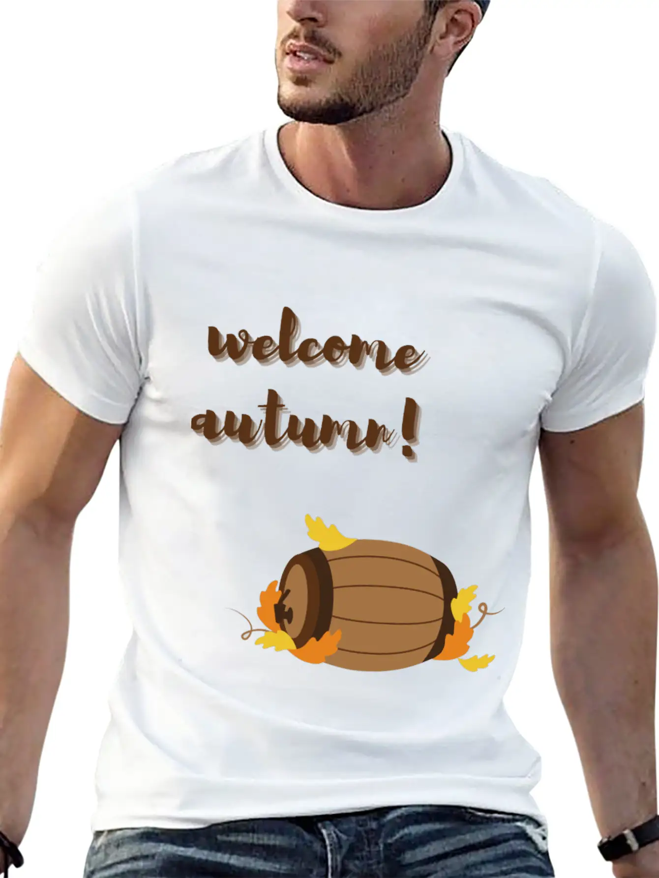 Welcome Autumn Breathable Graphic T-Shirt – Perfect For Casual Days