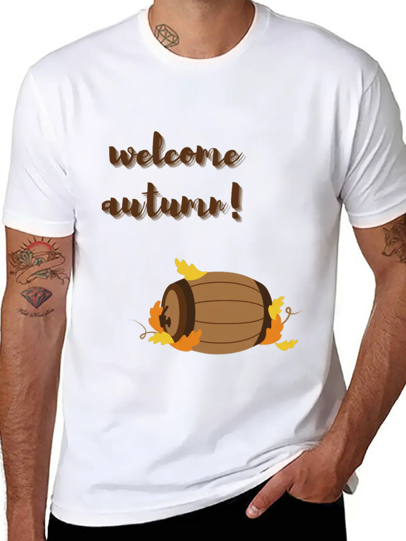 Welcome Autumn Breathable Graphic T-Shirt – Perfect For Casual Days