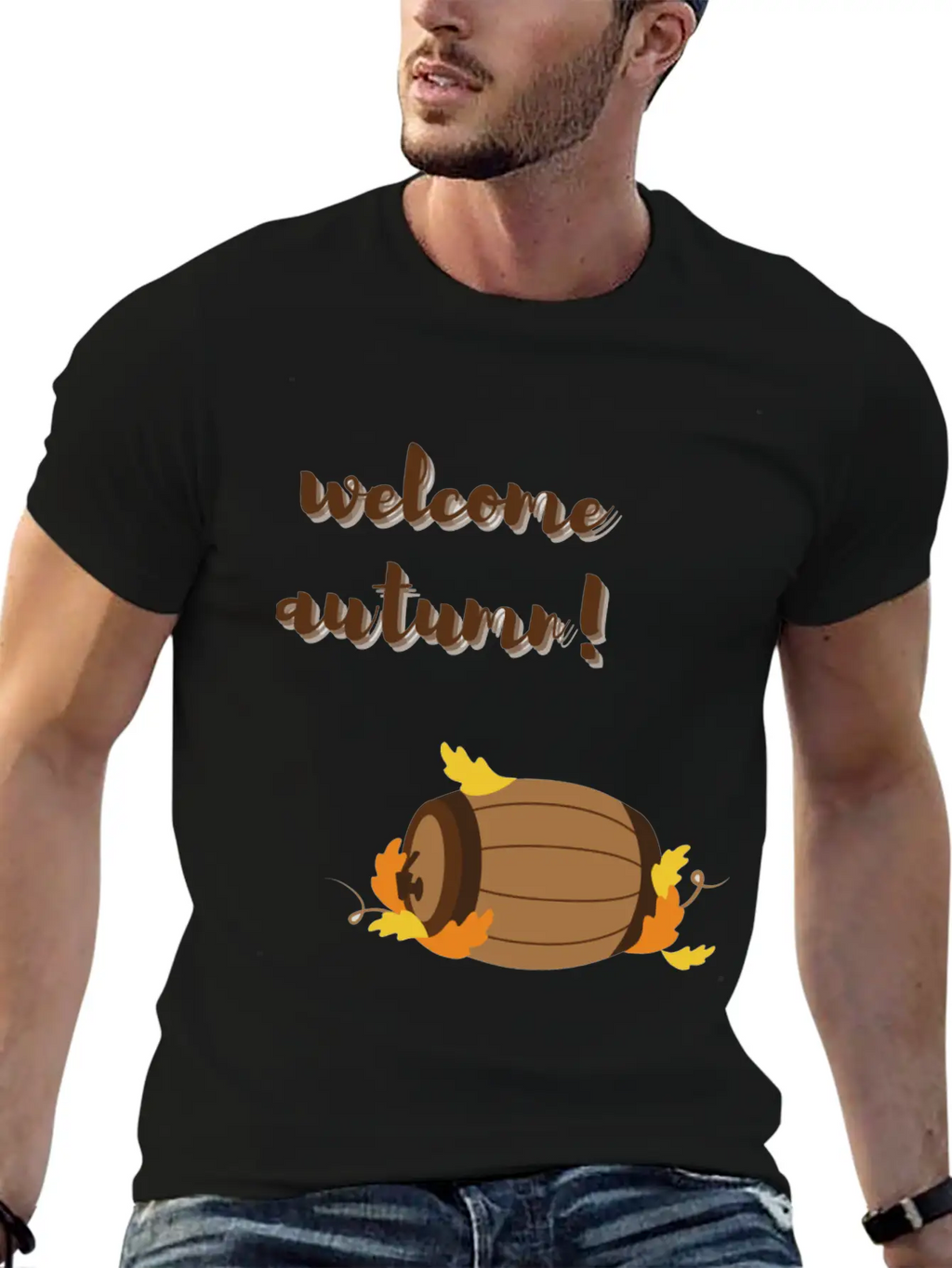 Welcome Autumn Breathable Graphic T-Shirt – Perfect For Casual Days