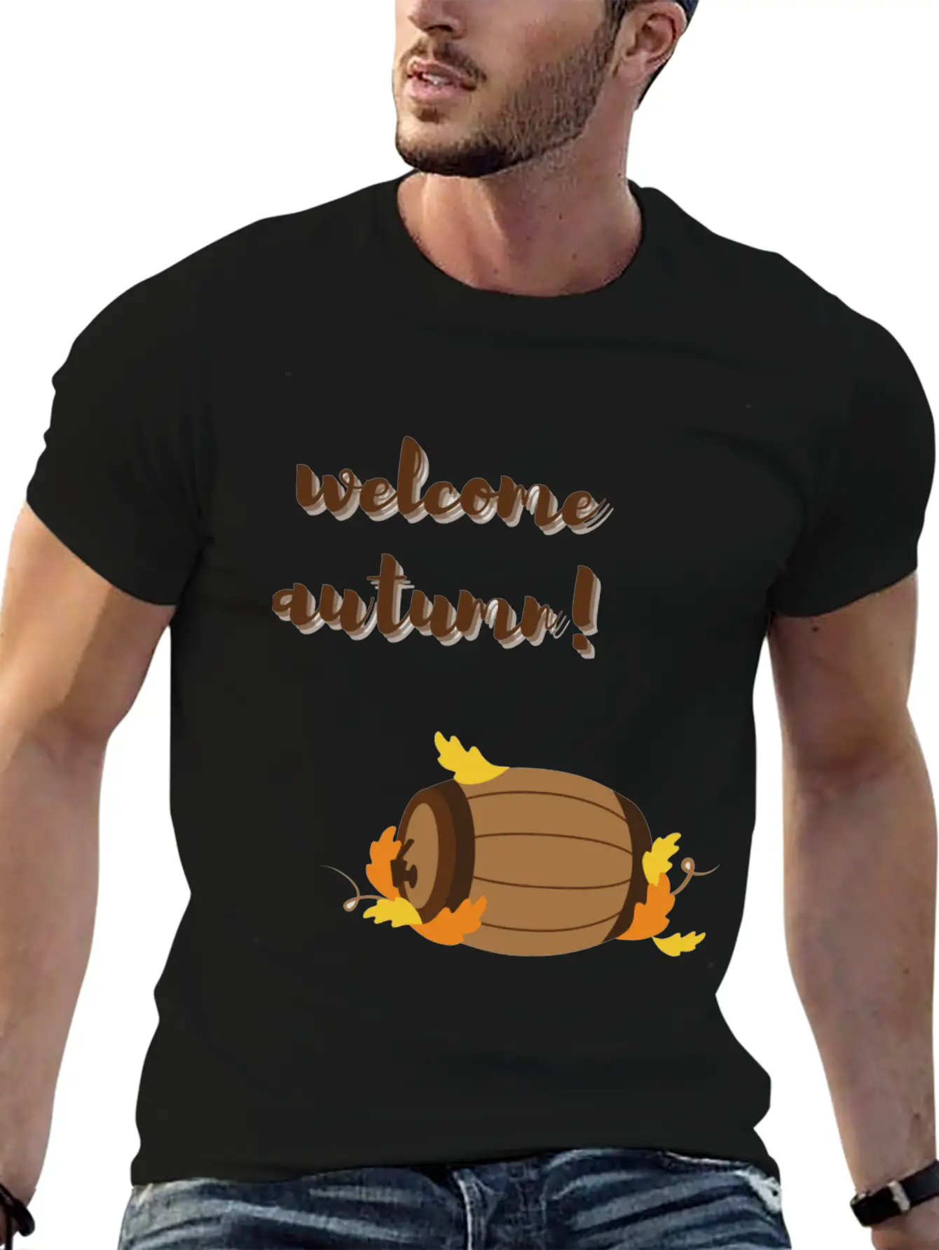 Welcome Autumn Breathable Graphic T-Shirt – Perfect For Casual Days