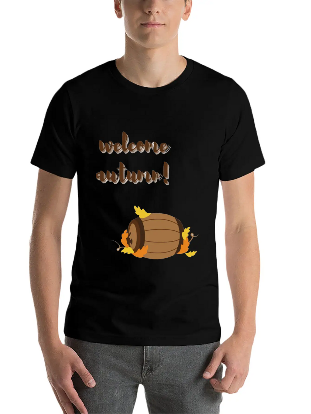 Welcome Autumn Breathable Graphic T-Shirt – Perfect For Casual Days