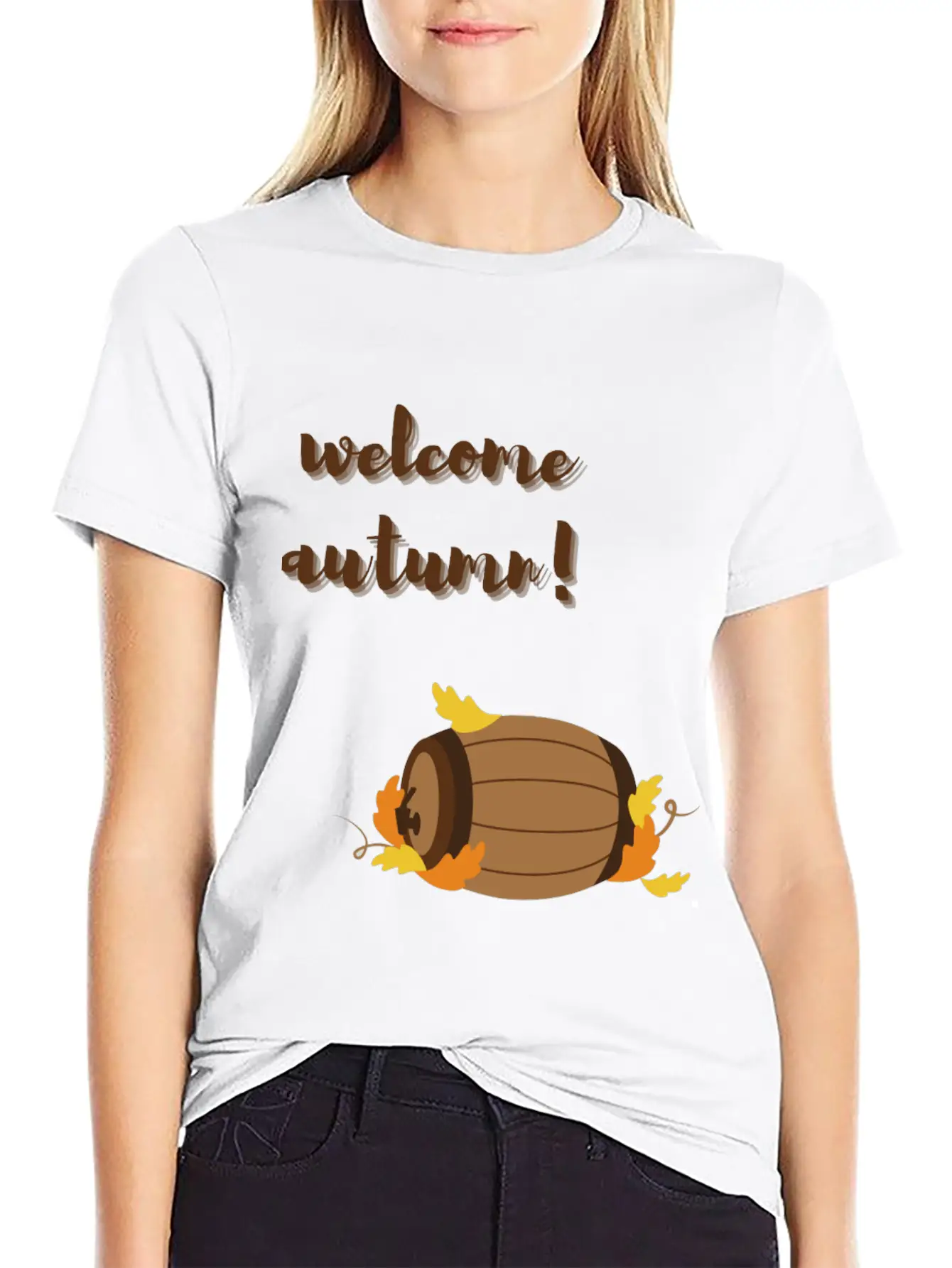 Welcome Autumn Breathable Graphic T-Shirt – Perfect For Casual Days