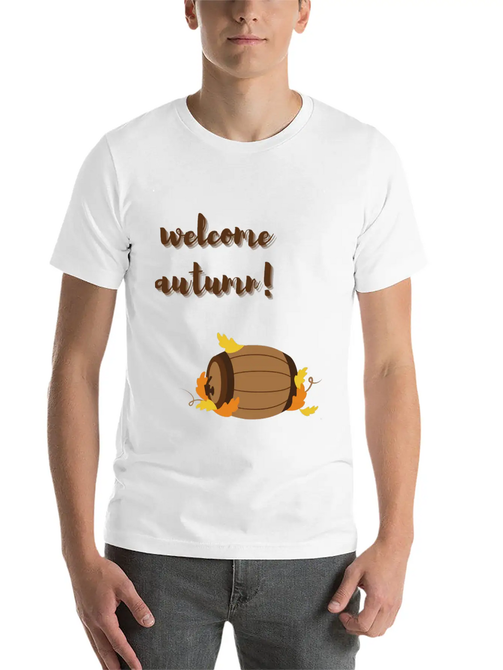Welcome Autumn Breathable Graphic T-Shirt – Perfect For Casual Days
