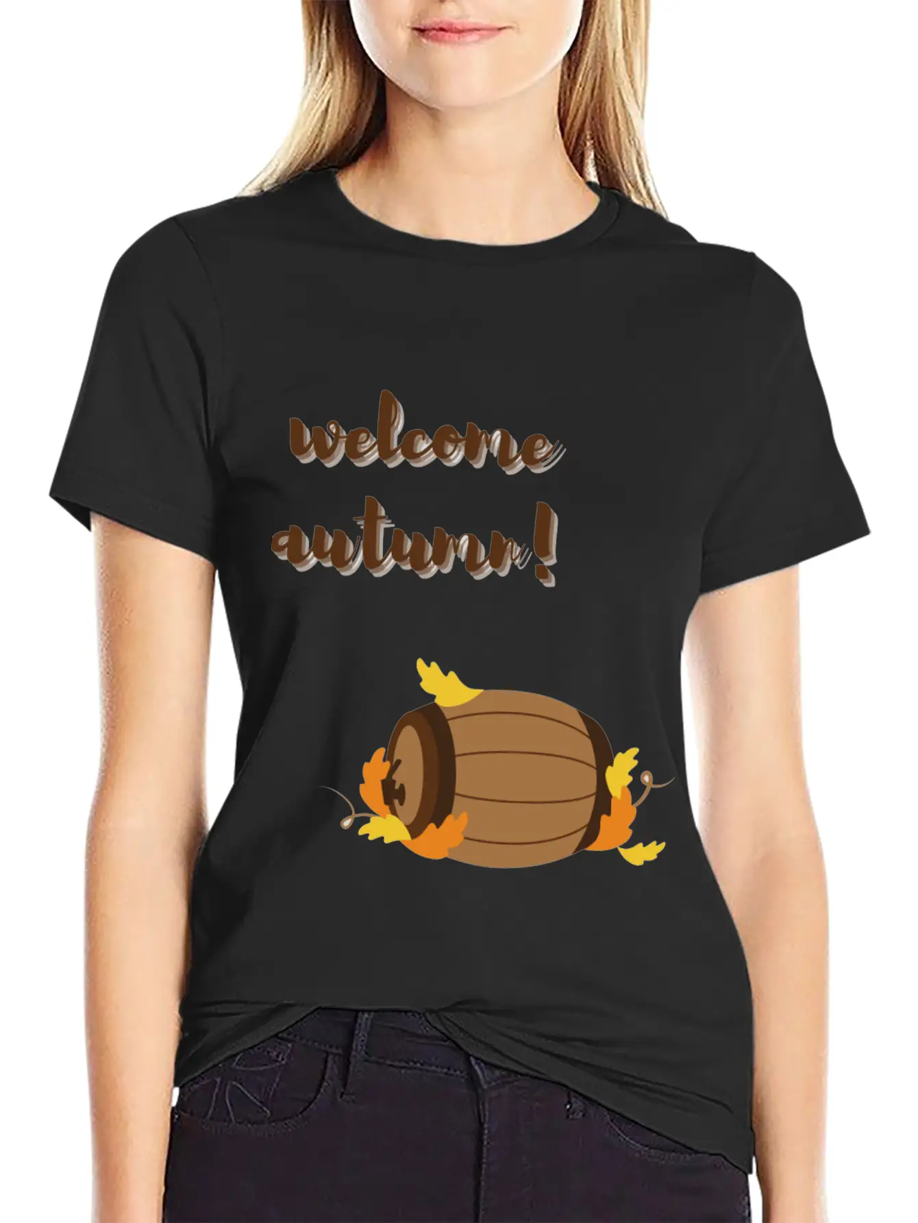 Welcome Autumn Breathable Graphic T-Shirt – Perfect For Casual Days