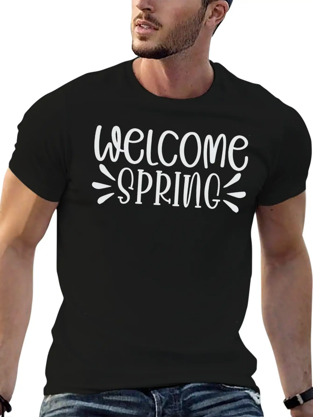 WELCOME Spring Shirt Basic Graphic T-Shirt – Daily Comfort In Soft Cotton