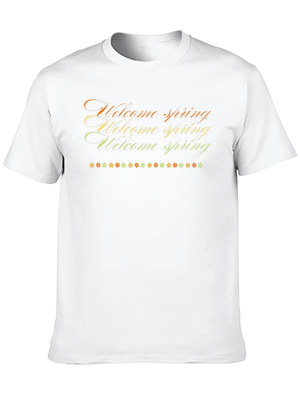 Welcome Spring Unisex Casual T-Shirt – Clean Design For Daily Comfort