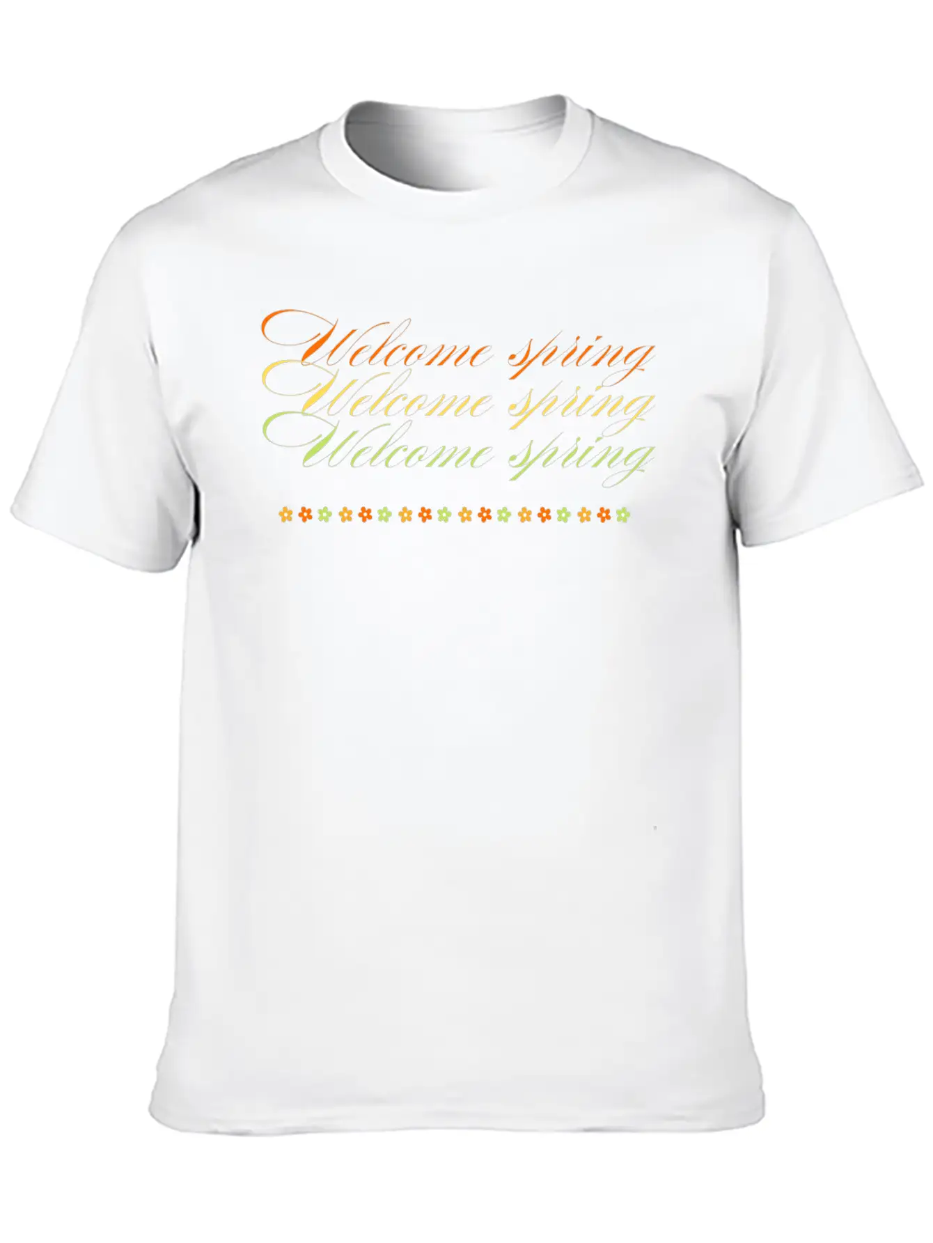 Welcome Spring Unisex Casual T-Shirt – Clean Design For Daily Comfort