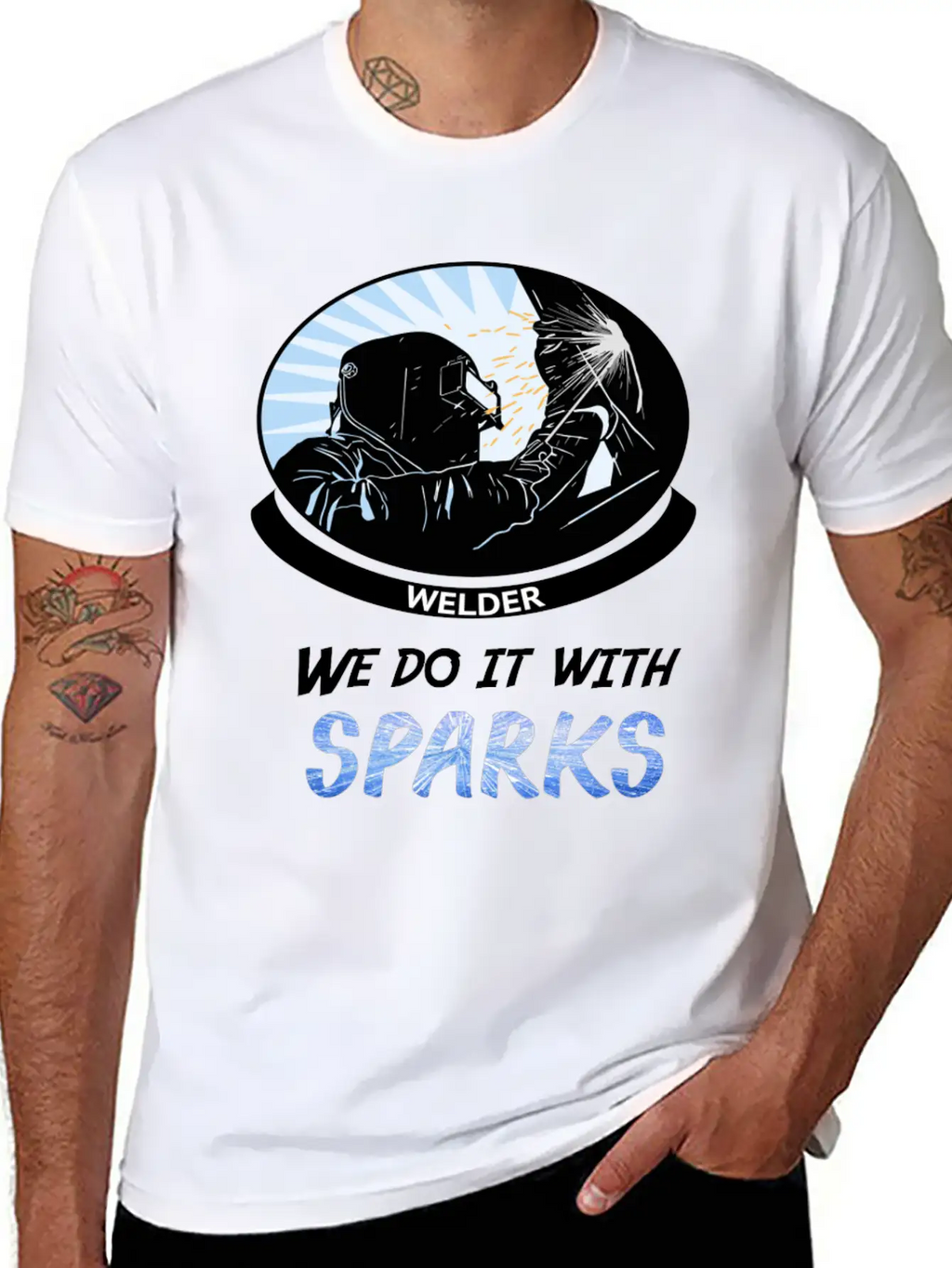Welder, We Do It With SPARKS Stylish Everyday T-Shirt – Unisex Basic Cotton Tee