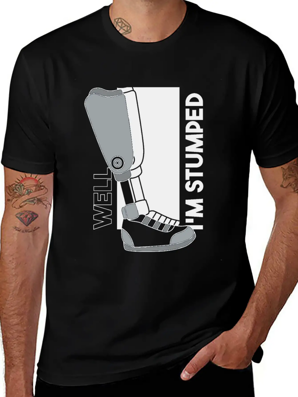 Well I'm Stumped Prosthesis Foot User Leg Relaxed Everyday Tee – Lightweight And Durable Cotton