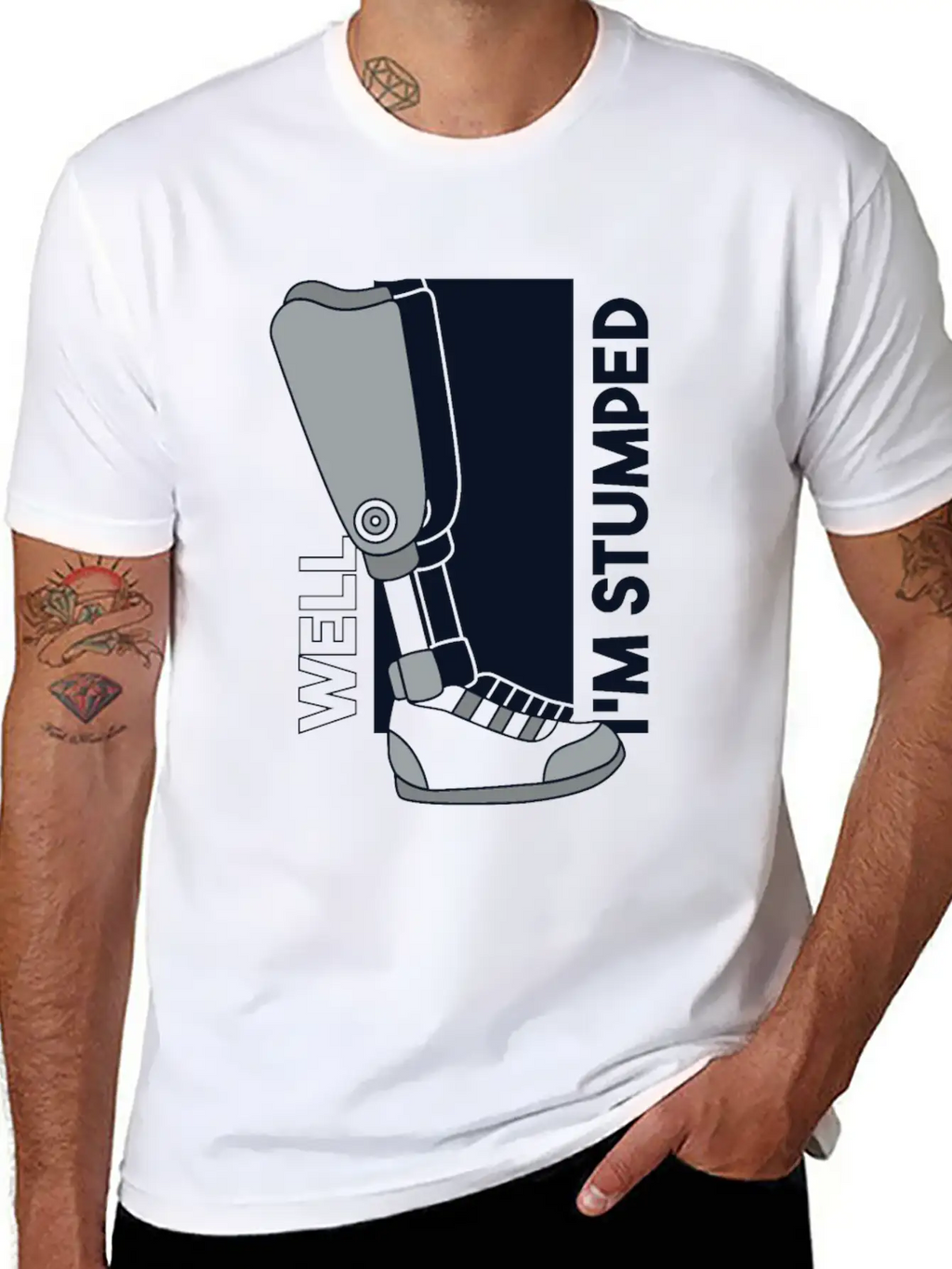 Well I'm Stumped Prosthesis Foot User Leg Relaxed Everyday Tee – Lightweight And Durable Cotton