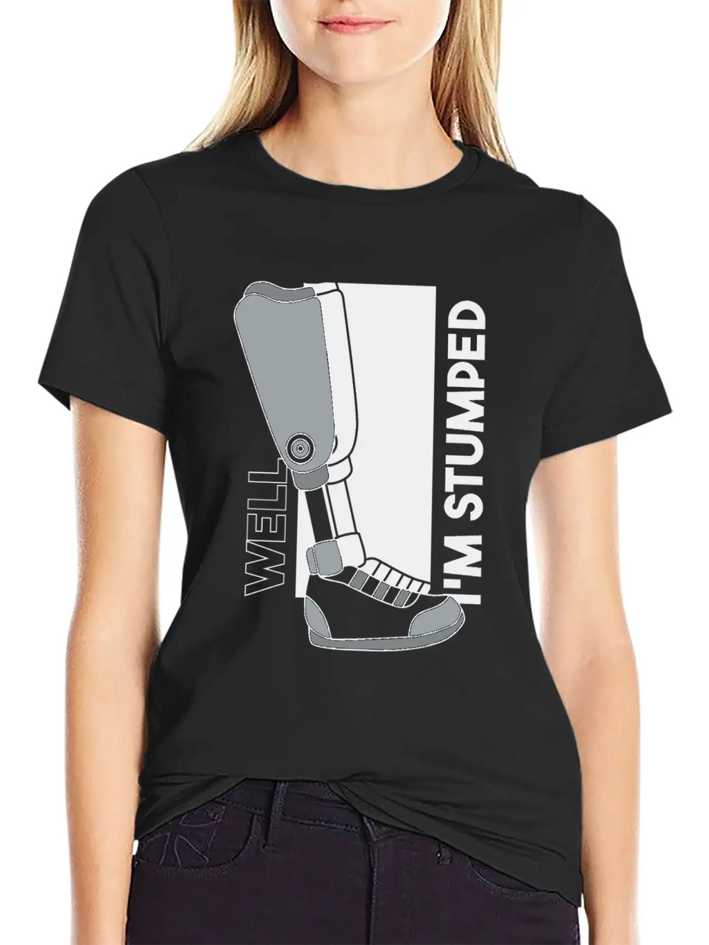 Well I'm Stumped Prosthesis Foot User Leg Relaxed Everyday Tee – Lightweight And Durable Cotton