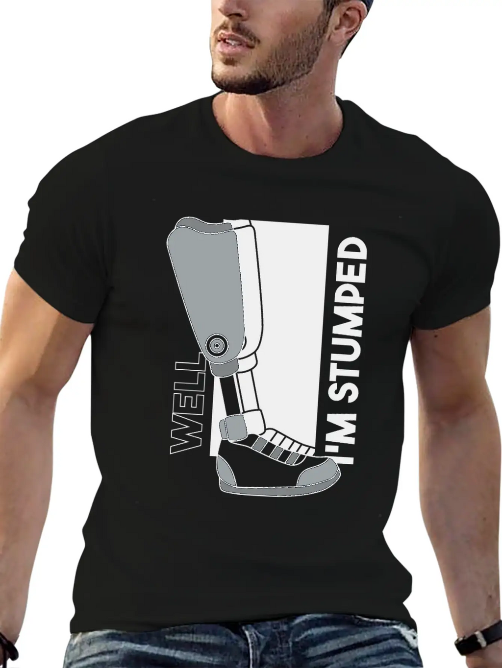 Well I'm Stumped Prosthesis Foot User Leg Relaxed Everyday Tee – Lightweight And Durable Cotton