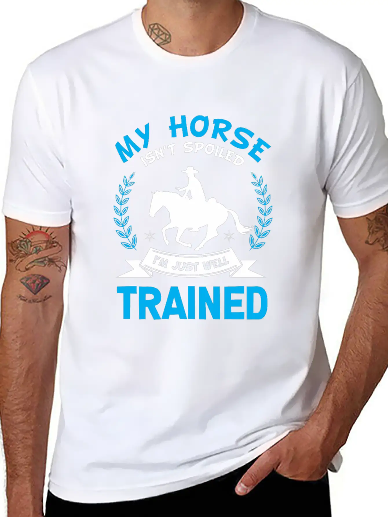 Well Trained Horse Rider Equestrian Sport Classic Cotton Tee – Unisex Comfort For Any Season