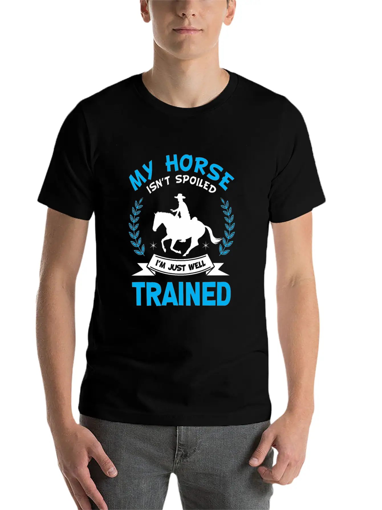Well Trained Horse Rider Equestrian Sport Classic Cotton Tee – Unisex Comfort For Any Season