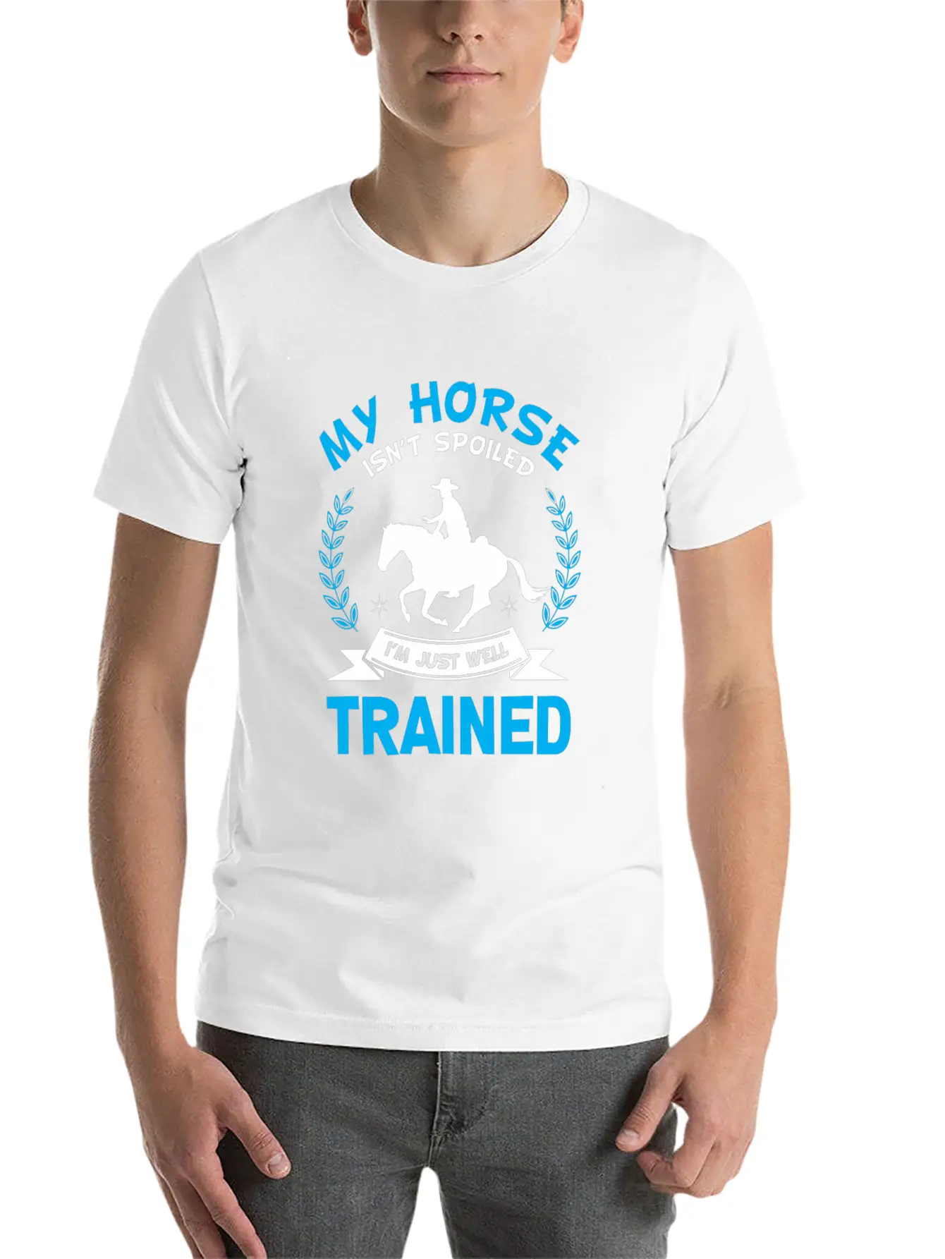 Well Trained Horse Rider Equestrian Sport Classic Cotton Tee – Unisex Comfort For Any Season