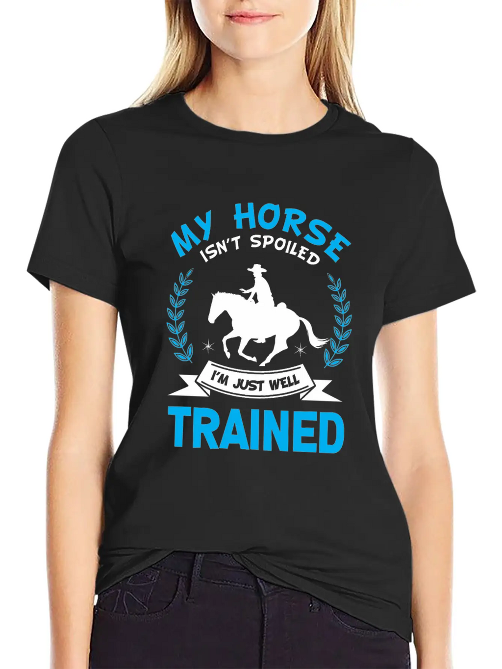 Well Trained Horse Rider Equestrian Sport Classic Cotton Tee – Unisex Comfort For Any Season