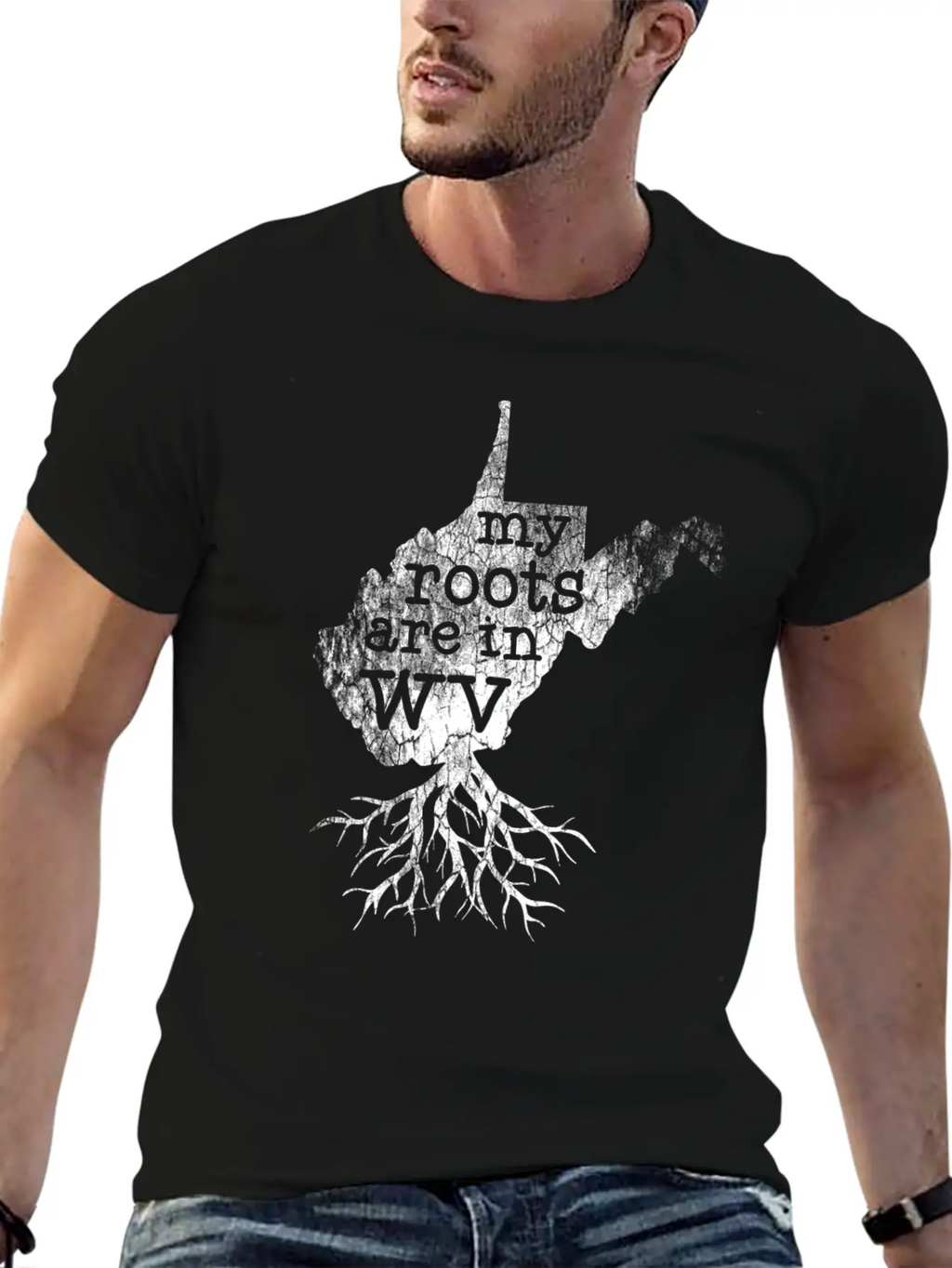 West Virginia Roots State Map Essential Cotton Tee For Daily Outfits – Unisex Style