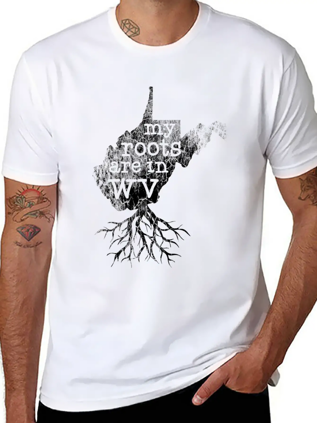 West Virginia Roots State Map Essential Cotton Tee For Daily Outfits – Unisex Style