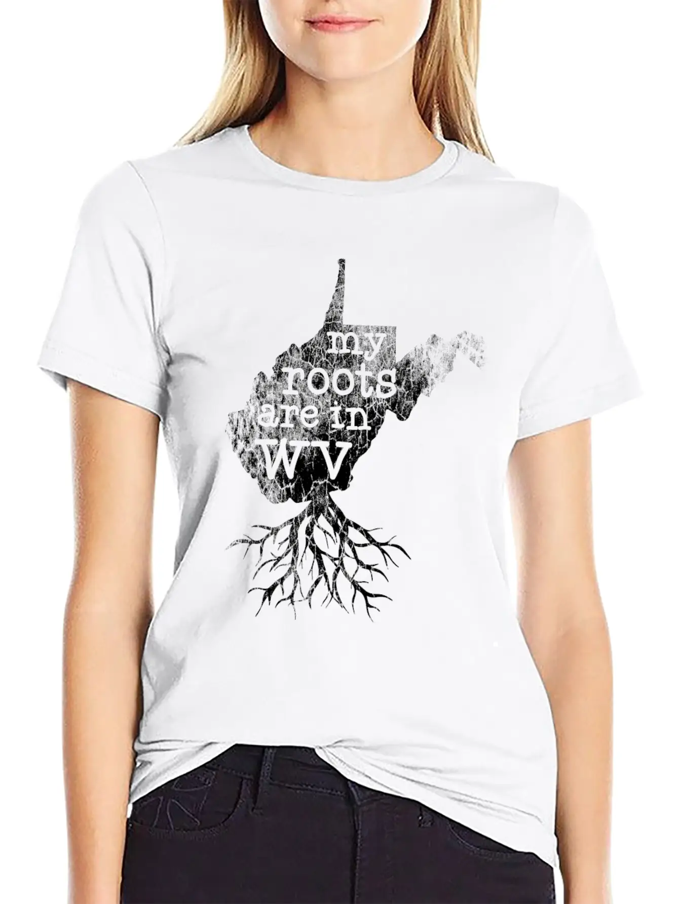 West Virginia Roots State Map Essential Cotton Tee For Daily Outfits – Unisex Style