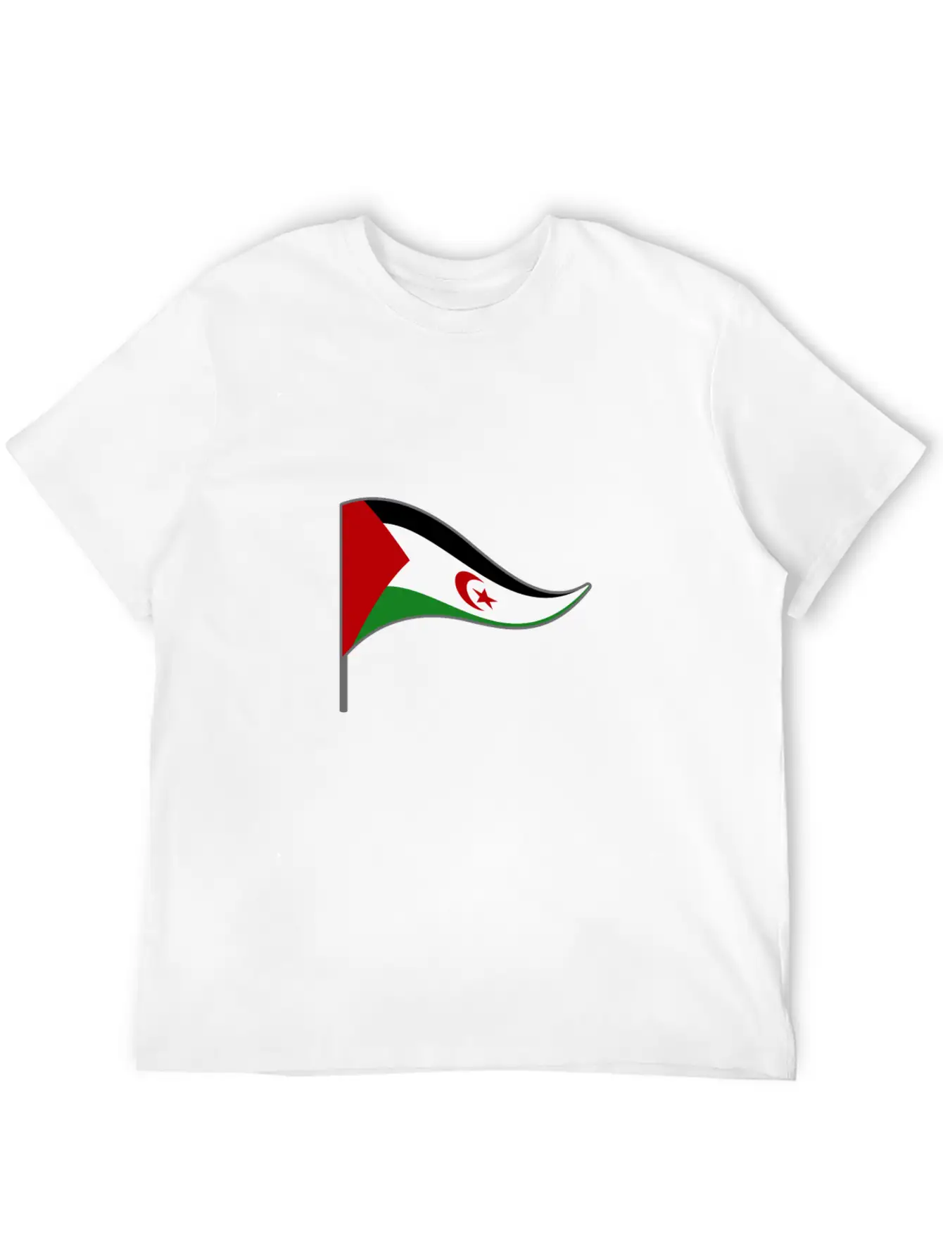 Western Sahara Flag Banner Flags Ensigns Africa Basic Graphic T-Shirt – Daily Comfort In Soft Cotton