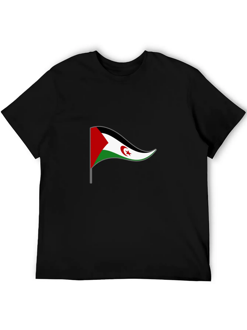 Western Sahara Flag Banner Flags Ensigns Africa Basic Graphic T-Shirt – Daily Comfort In Soft Cotton