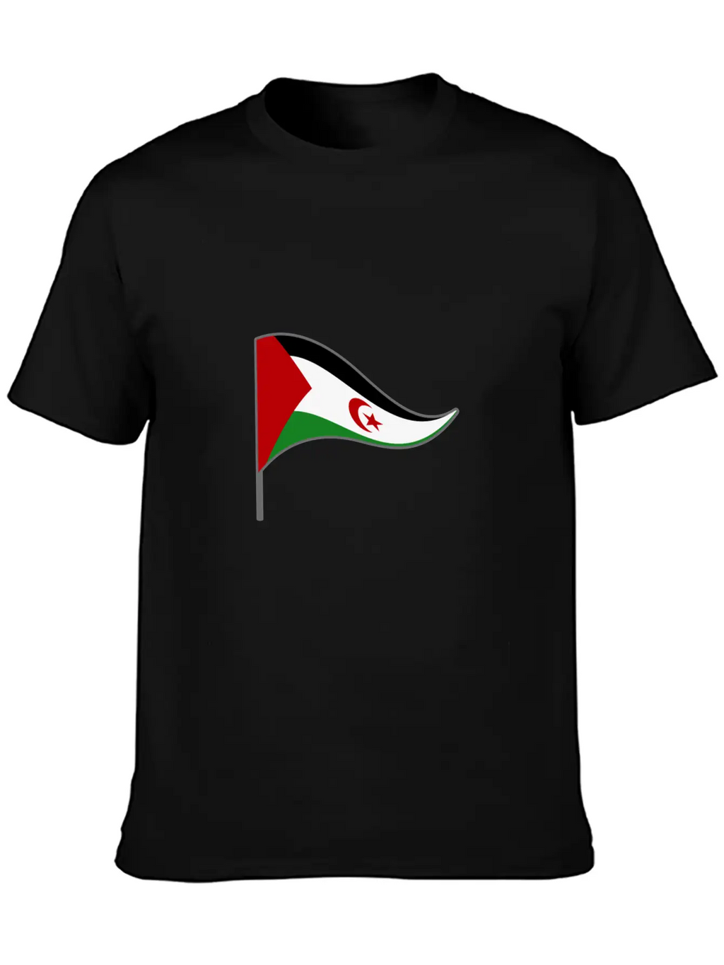 Western Sahara Flag Banner Flags Ensigns Africa Basic Graphic T-Shirt – Daily Comfort In Soft Cotton
