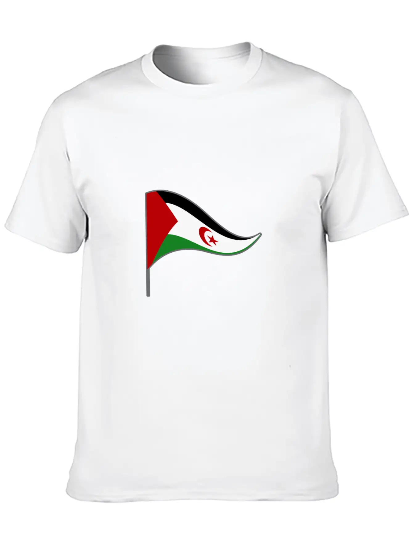 Western Sahara Flag Banner Flags Ensigns Africa Basic Graphic T-Shirt – Daily Comfort In Soft Cotton