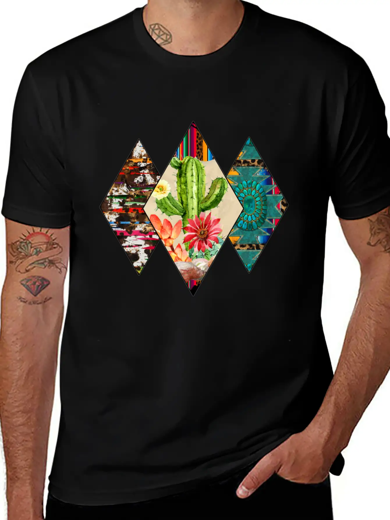 Western T Shirt, Cactus Desert, Western USA Classic Cotton Tee – Unisex Comfort For Any Season