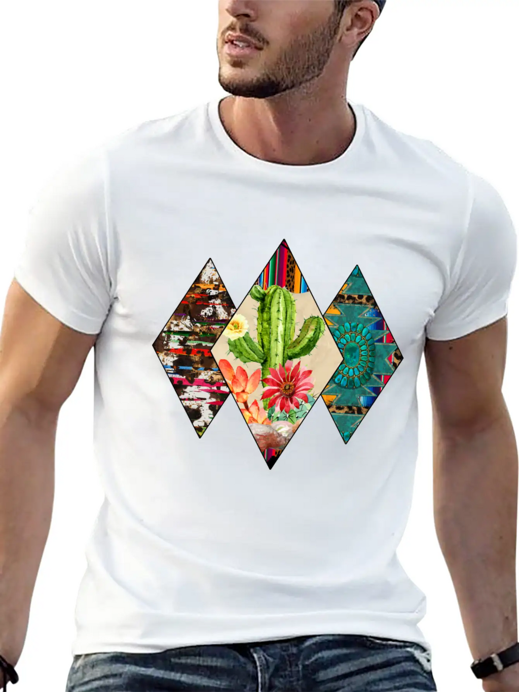 Western T Shirt, Cactus Desert, Western USA Classic Cotton Tee – Unisex Comfort For Any Season