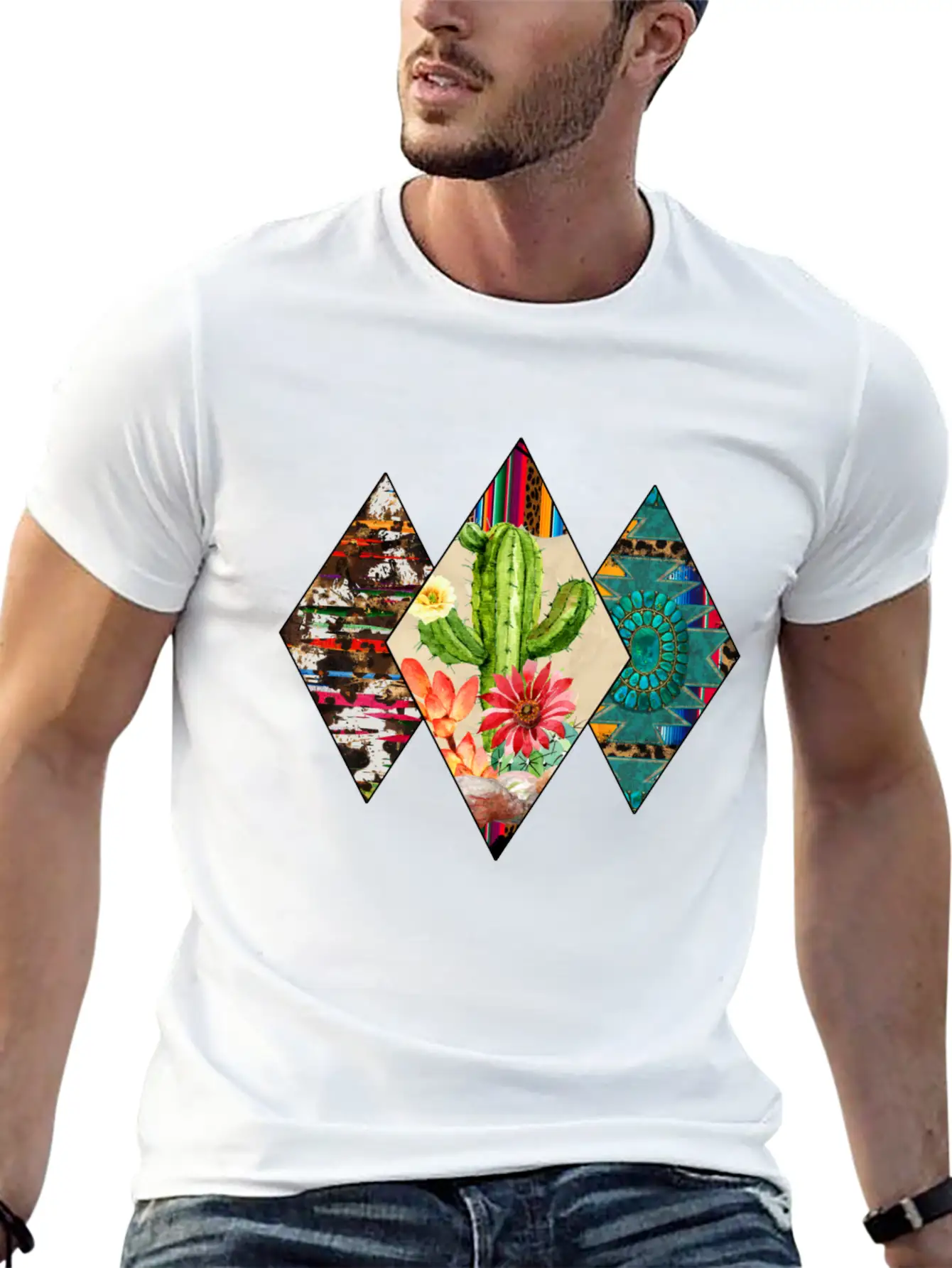 Western T Shirt, Cactus Desert, Western USA Classic Cotton Tee – Unisex Comfort For Any Season