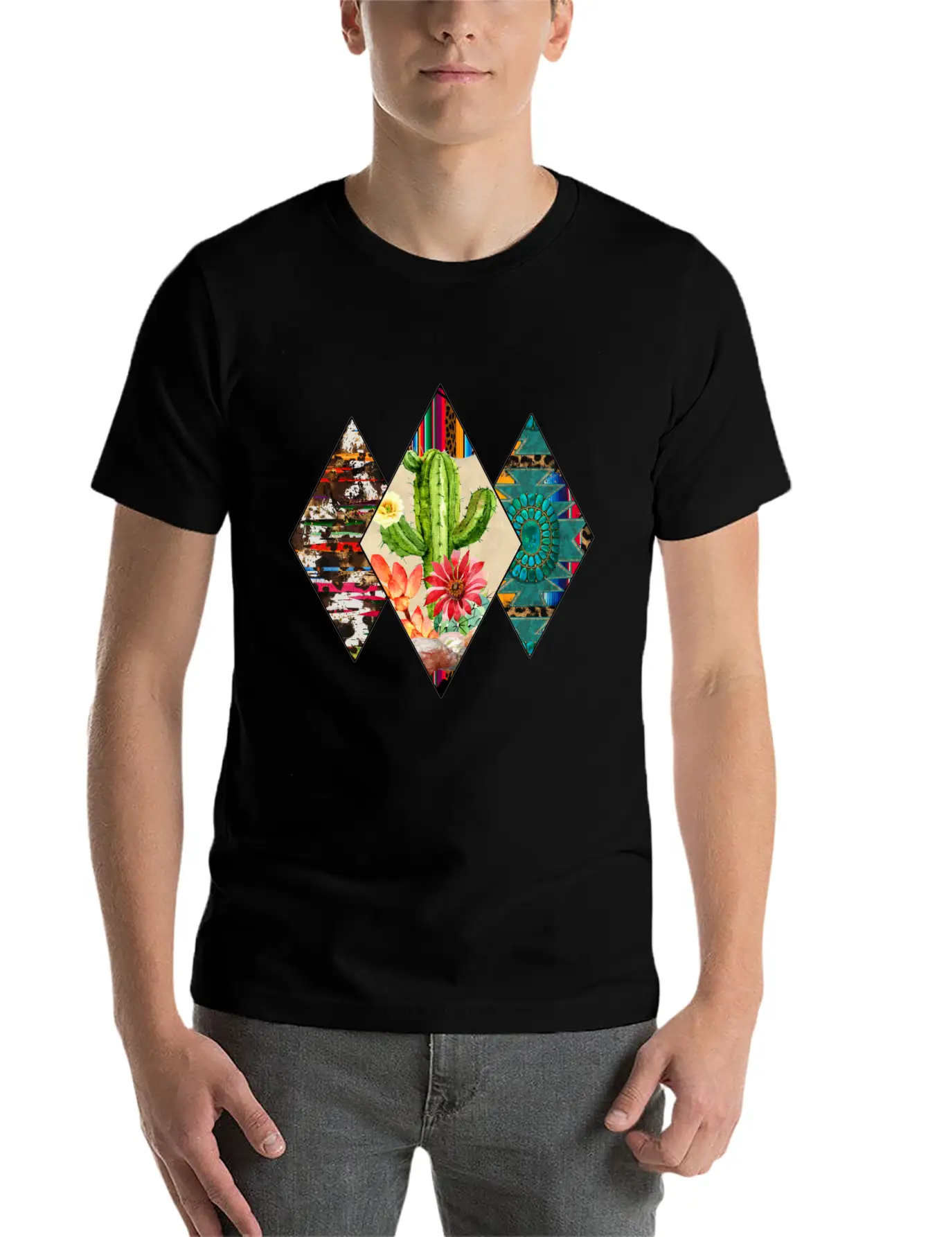 Western T Shirt, Cactus Desert, Western USA Classic Cotton Tee – Unisex Comfort For Any Season