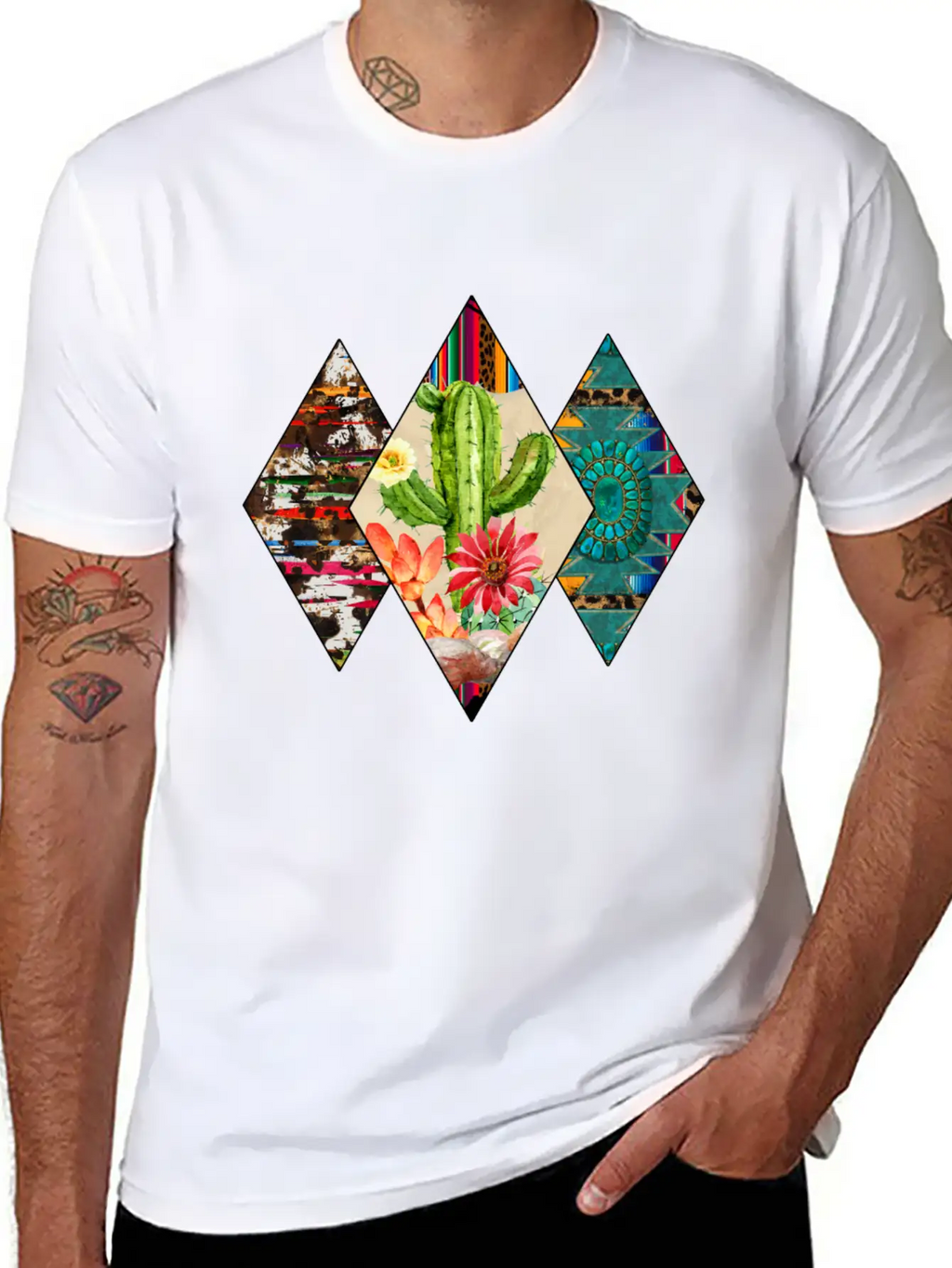 Western T Shirt, Cactus Desert, Western USA Classic Cotton Tee – Unisex Comfort For Any Season