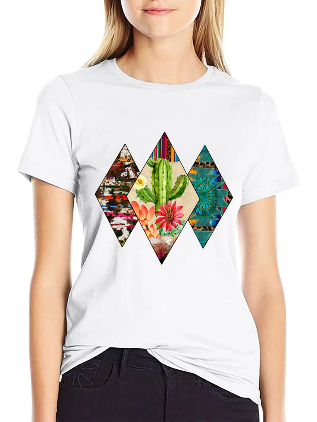 Western T Shirt, Cactus Desert, Western USA Classic Cotton Tee – Unisex Comfort For Any Season