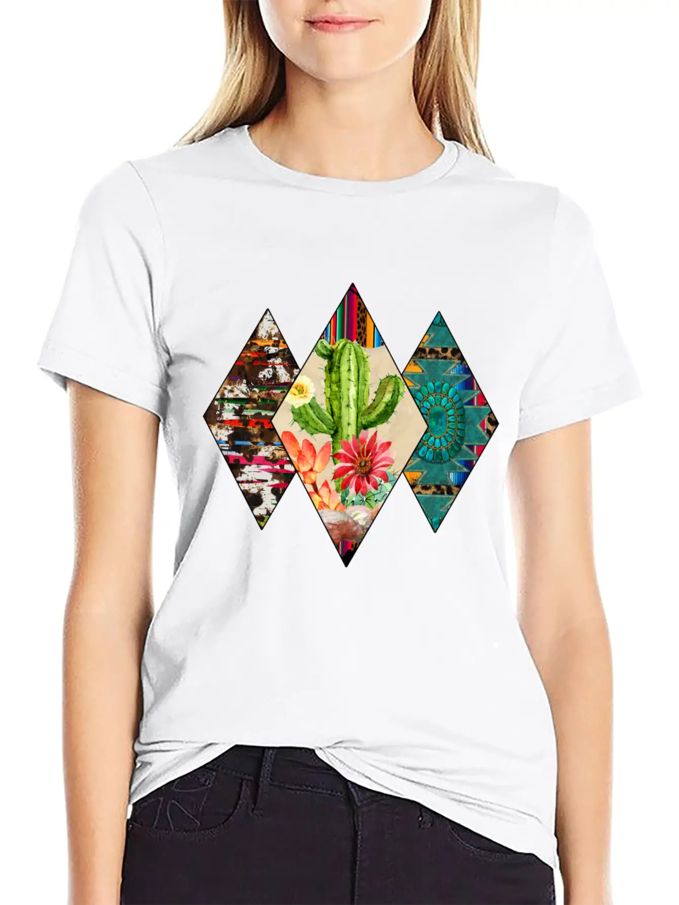 Western T Shirt, Cactus Desert, Western USA Classic Cotton Tee – Unisex Comfort For Any Season