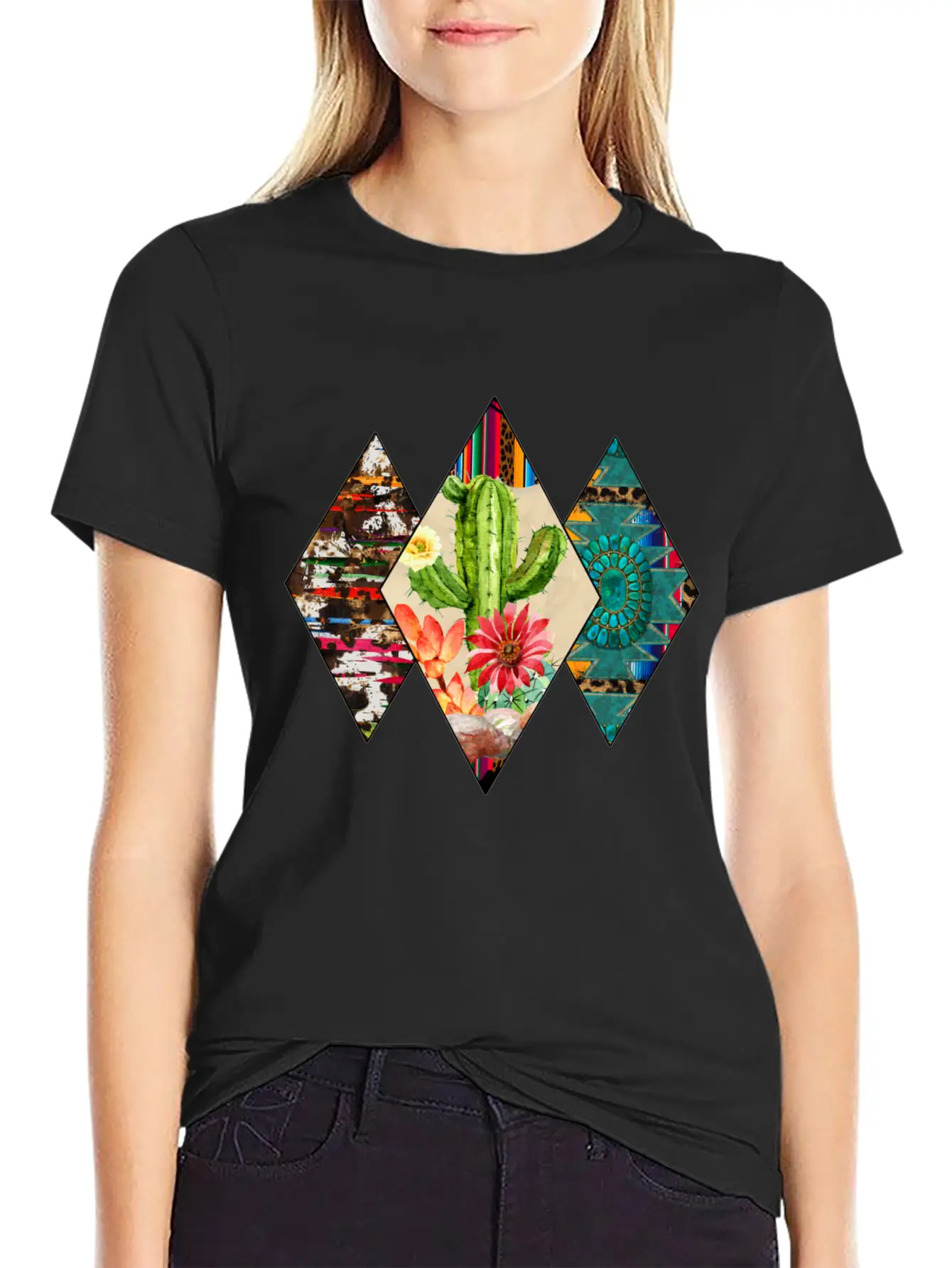 Western T Shirt, Cactus Desert, Western USA Classic Cotton Tee – Unisex Comfort For Any Season