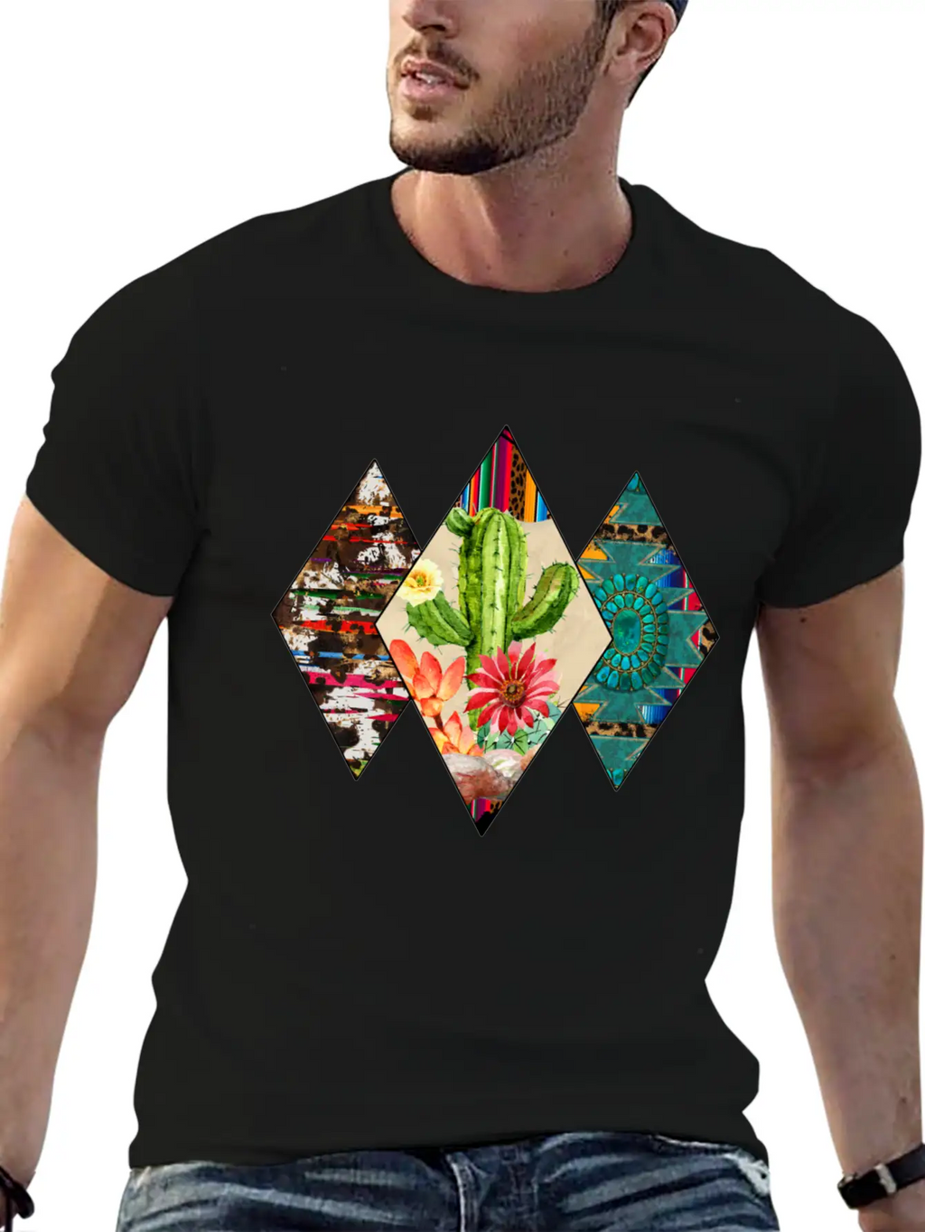 Western T Shirt, Cactus Desert, Western USA Classic Cotton Tee – Unisex Comfort For Any Season