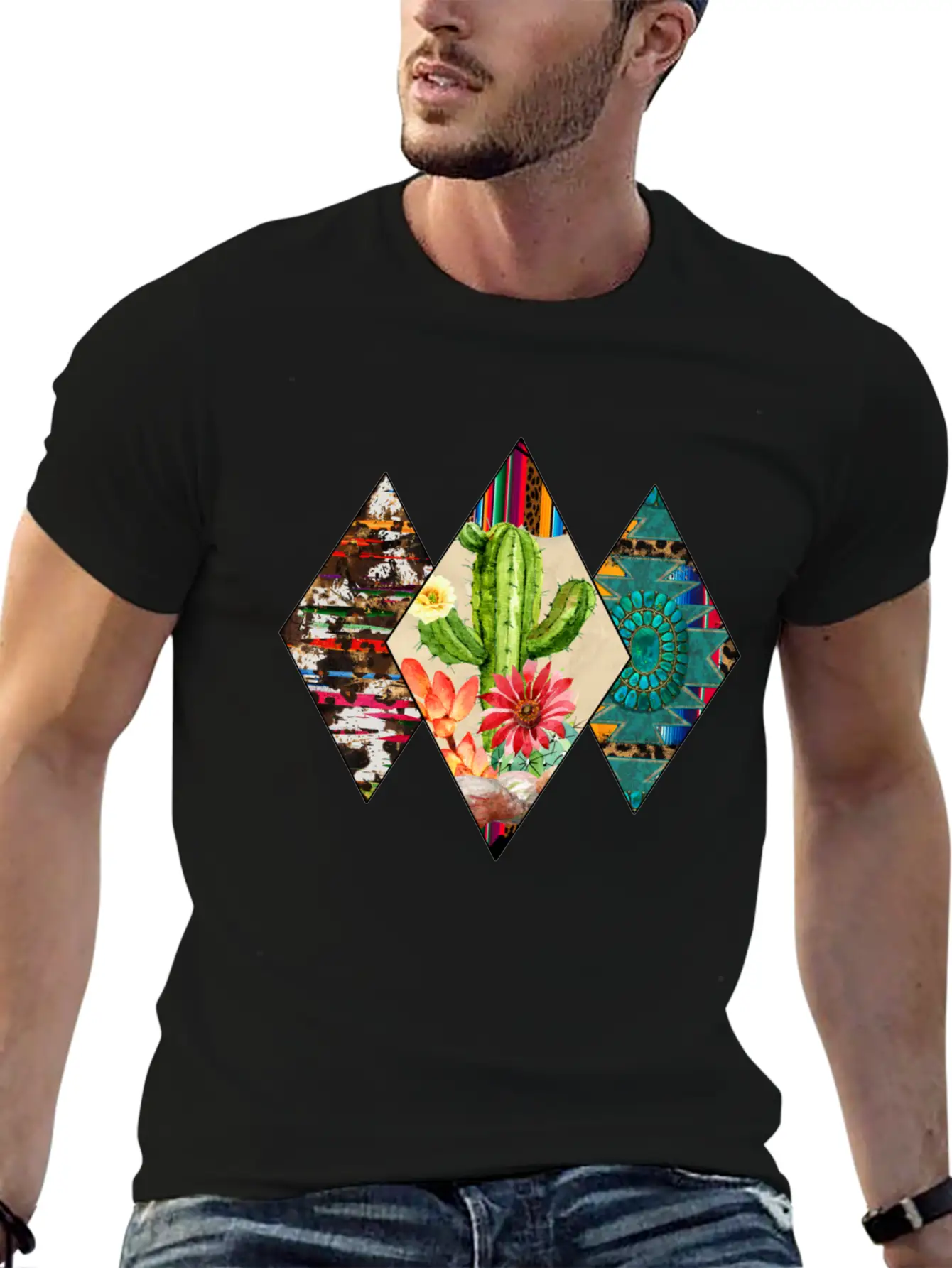 Western T Shirt, Cactus Desert, Western USA Classic Cotton Tee – Unisex Comfort For Any Season