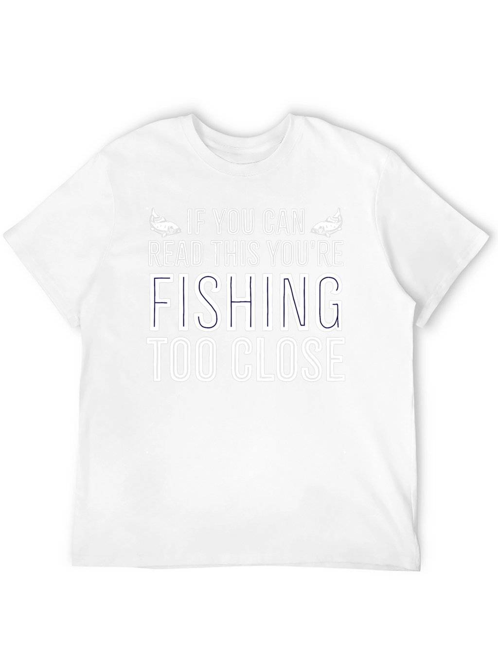 Fishing Too Close Graphic Tee - Black