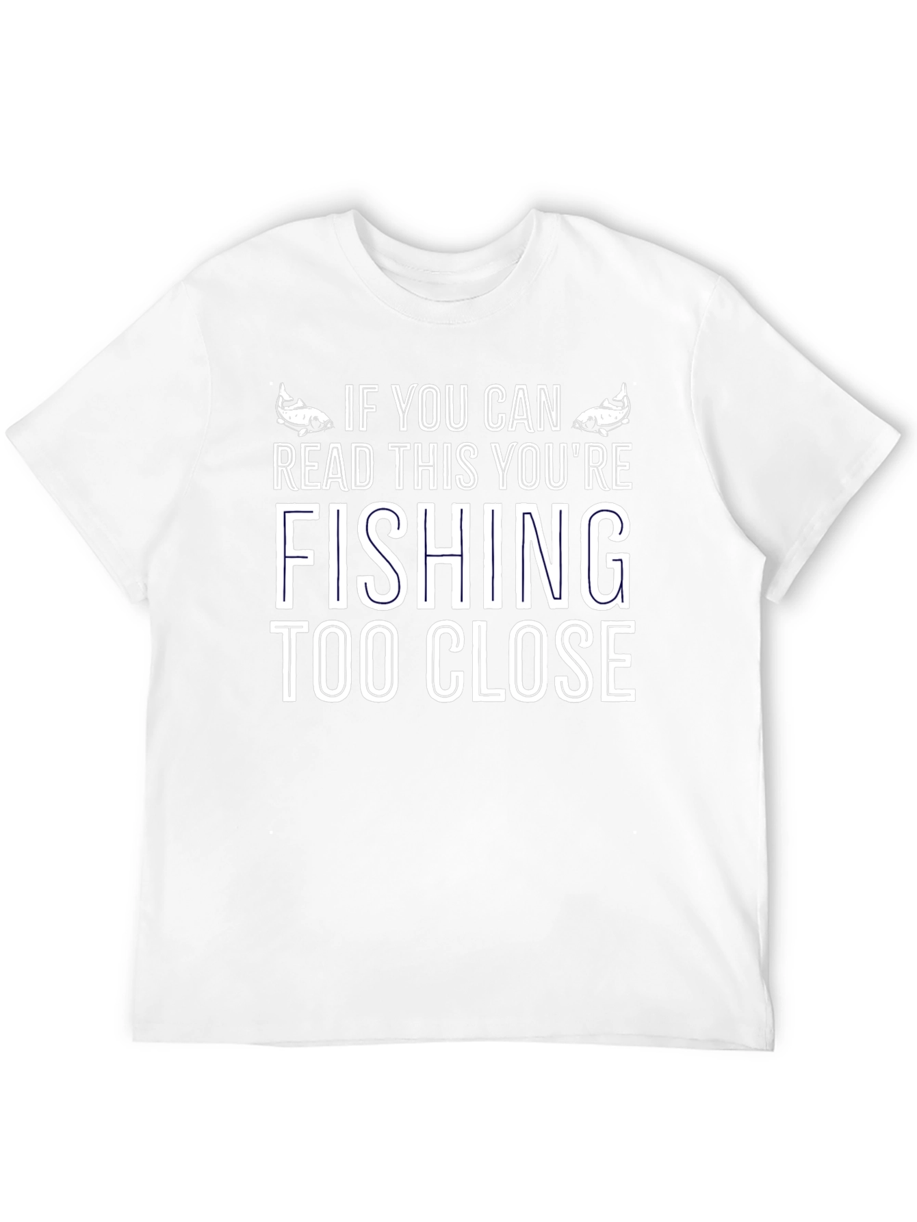 Fishing Too Close Graphic Tee - Black