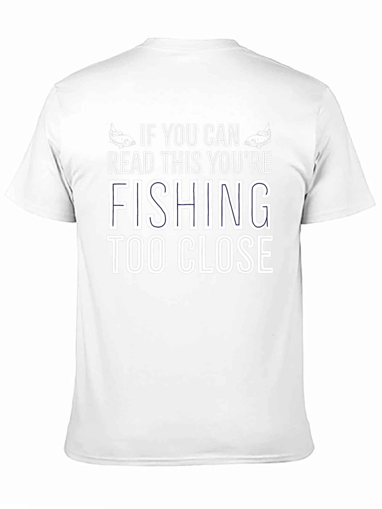 Fishing Too Close Graphic Tee - Black