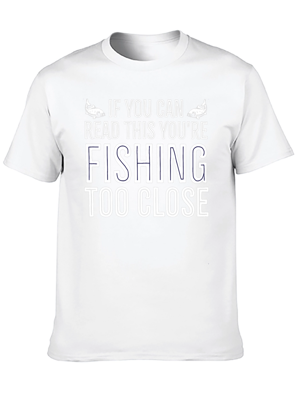 Fishing Too Close Graphic Tee - Black