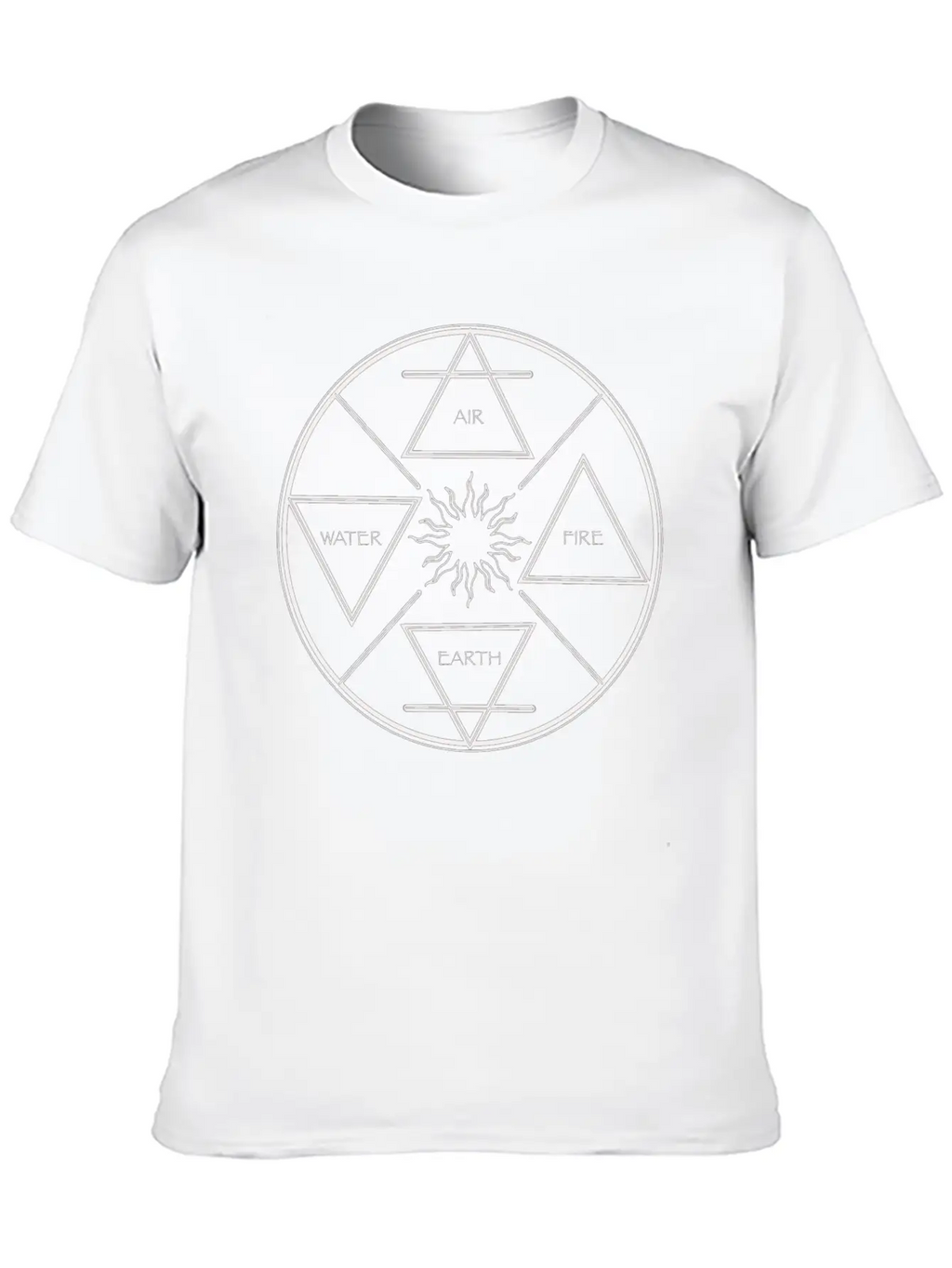 Wheel Of The Four Elements With Sun In The Centre Timeless Short Sleeve Tee – Comfy And Minimalist Design
