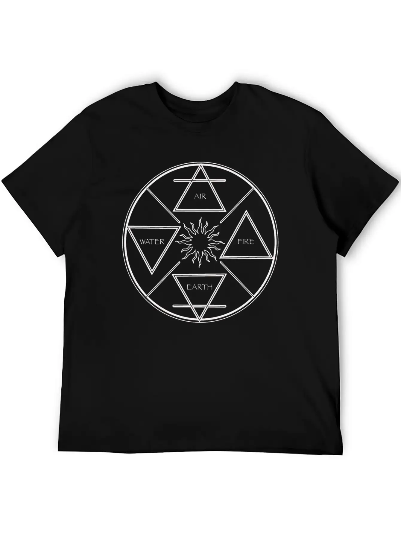 Wheel Of The Four Elements With Sun In The Centre Timeless Short Sleeve Tee – Comfy And Minimalist Design