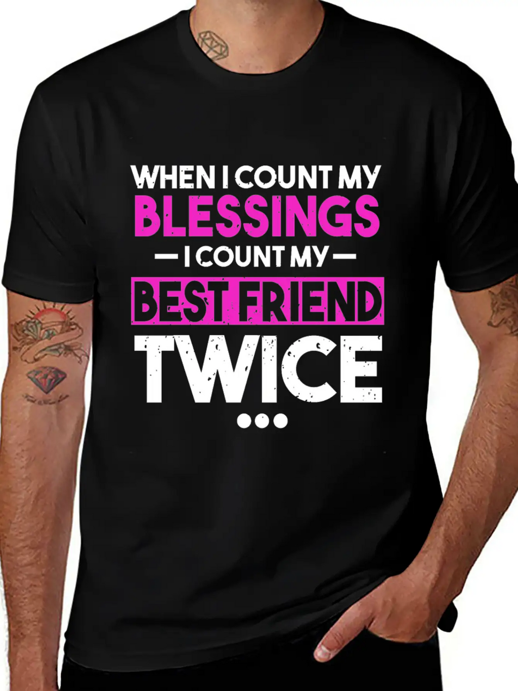 When I Count My Blessings I Count My Best Friend Essential Cotton Tee For Daily Outfits – Unisex Style