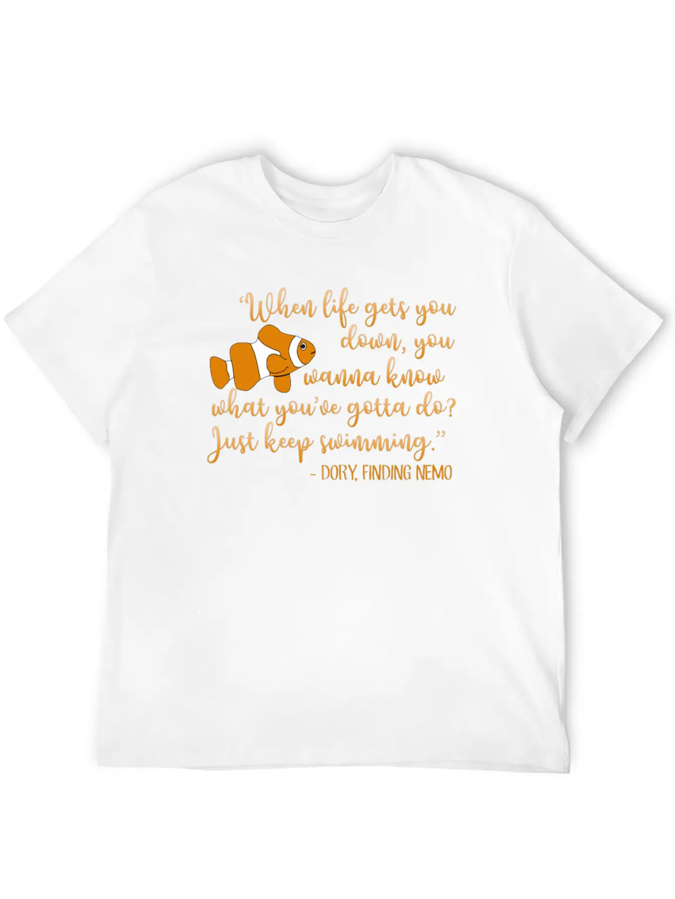 When Life Gets You Down - Nemo Dory Swimming Down Unisex Casual T-Shirt – Clean Design For Daily Comfort