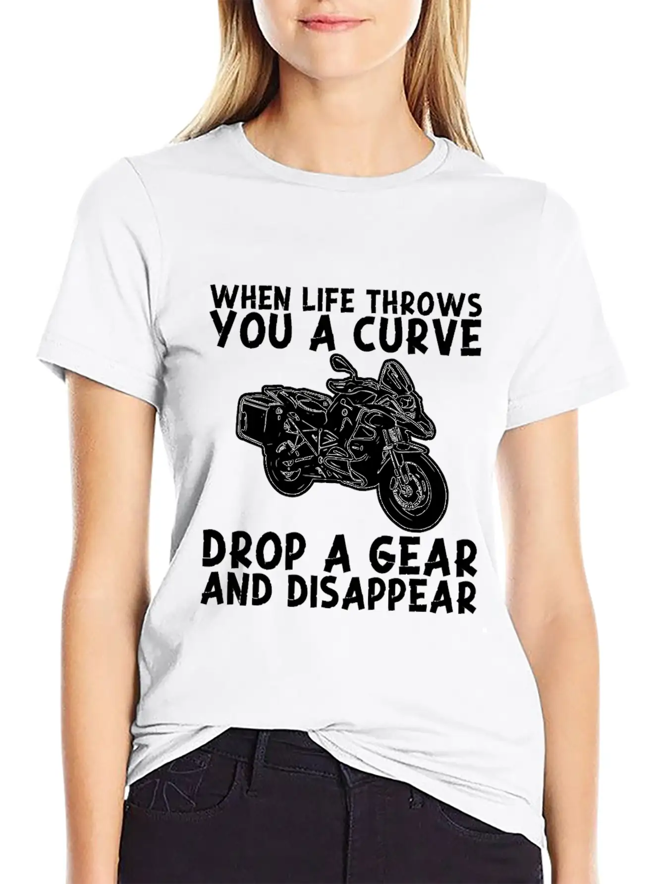 When Life Throws Curve Drop A Gear And Disappear Classic Cotton Tee – Unisex Comfort For Any Season